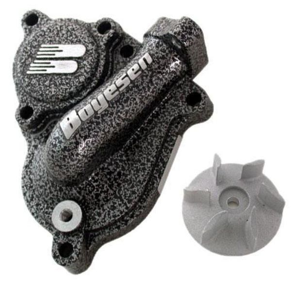 Bomba de agua Boyesen Supercooler negra para Kawasaki KX 250 F 04-16/Suzuki RM-Z 250 04-06