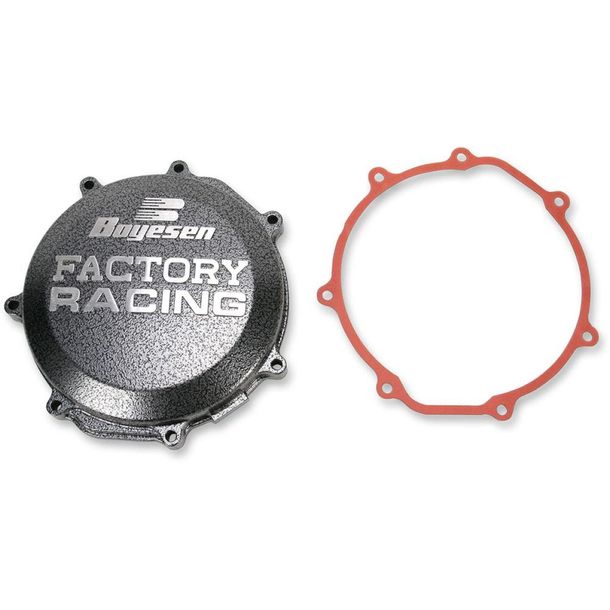carter d'embrayage Boyesen Factory Racing argent pour Yamaha WR 450 F 16-18/YZ 450 F 10-17/YZ 450 FX 16-18