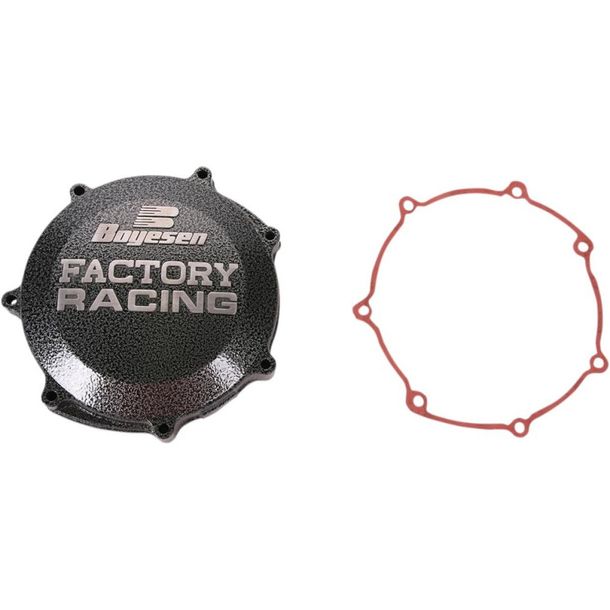 Couvercle d'embrayage Boyesen Factory Racing argent pour Yamaha WR 426 F 00-01/WR 450 F 03-13/YZ 426 F 00-02/YZ 450 F 03-09