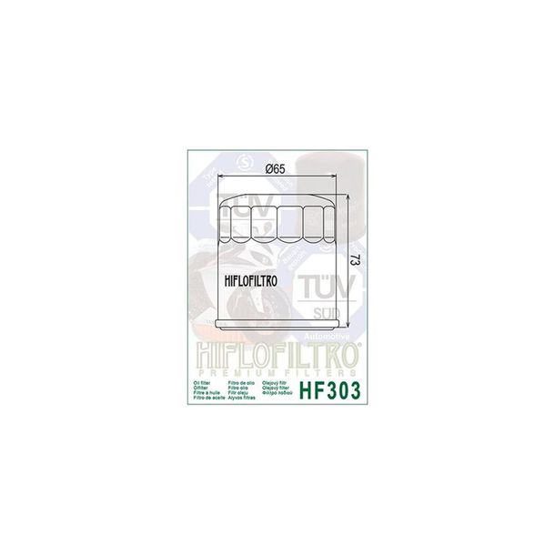 Hiflo HF303C oil filter for Honda CB F Big One 1A CBR XX Blackbird R RR Fireblade GL 1 Gold Wing SE NT V Deauville NTV Revere RVF VFR VT C Shadow, Kawasaki built 1985 - 2023