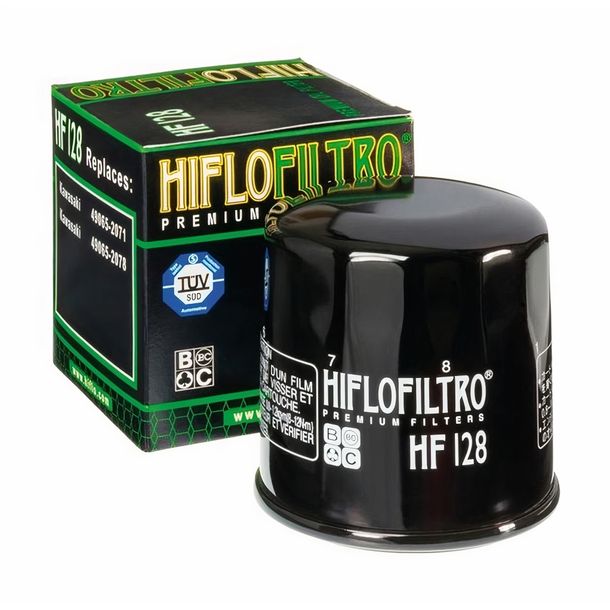 Filtro de óleo Hiflo HF128 para Kawasaki GPZ Unitrak KAF A Mule 610 4WD 400 ccm Ano. 1985 - 2020