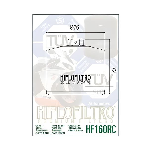 Filtro de aceite Hiflo HF160RC RACING para BMW/Bimota/Husqvarna