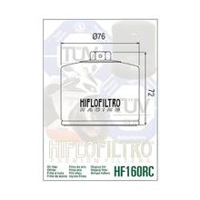 Hiflo HF160RC RACING oil filter for BMW/Bimota/Husqvarna