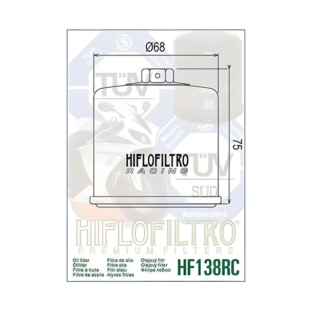 Ölfilter Hiflo HF124RC RACING für Bimota Tesi / Kawasaki Ninja / Z 1000