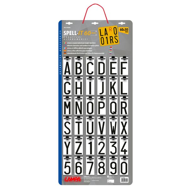 Spell-It, assortimento completo di supporti appendibili da 360 pezzi - 60x30 mm