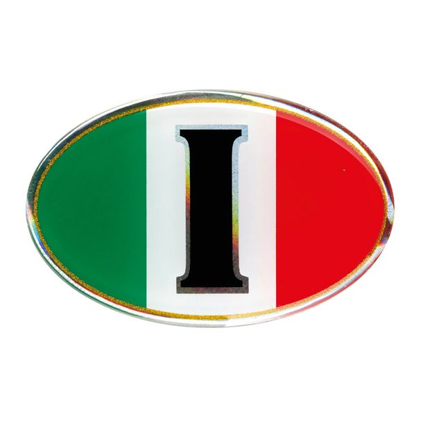 Sticky 3D - Tricolore Italien oval, 1 Stück - 61x46 mm