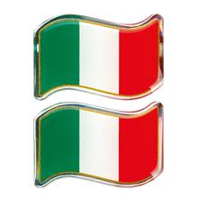 Sticky 3D - Bandiera Italiana, 2 pezzi - 40x27 mm