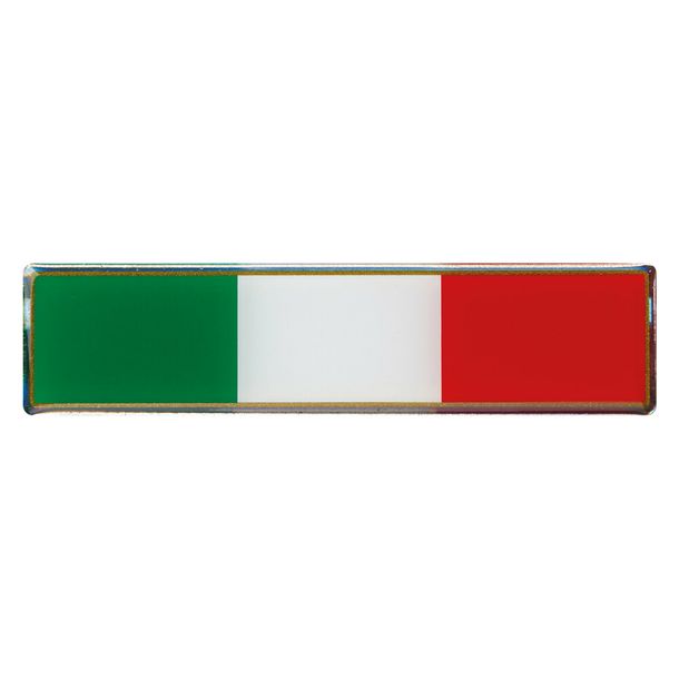 Adhésif 3D - Tricolore Italien classique long, 1 pièce - 110x27 mm
