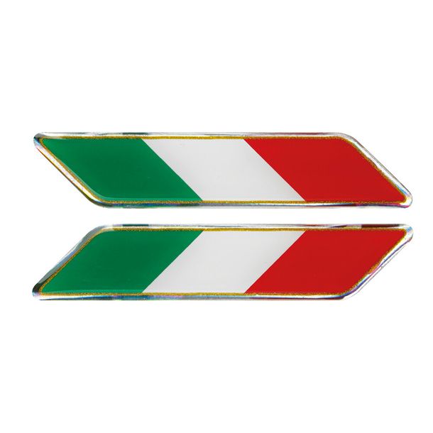 Sticky 3D - Tricolore Italian short diagonal, 2 pcs - 88x16 mm