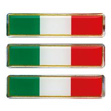 Sticky 3D - Tricolore Italien kurz klassisch, 3 Stück - 80x16 mm
