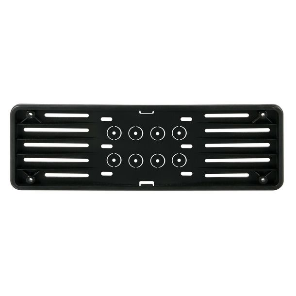 Support de plaque d'immatriculation avant en polypropylène - Noir