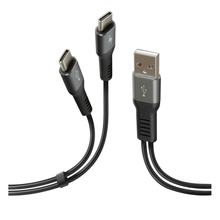 Kabel Lampa mit zwei Steckern, USB Stecker-Typ-C - 100 cm - Schwarz