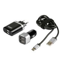 Kit 3 v 1 USB Typ-C - Rychlé nabíjení - 12/24V + 230V