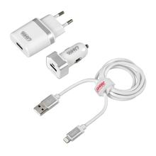 Kit 3 en 1 Carga Rápida Lightning - 12/24V + 230V