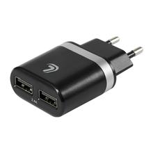 Síťová nabíječka baterií se 2 USB porty - 2400 mA - 100/230V