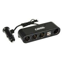 Multi-Socket 4+2, Vierfach-Stromanschluss mit USB - 12/24V