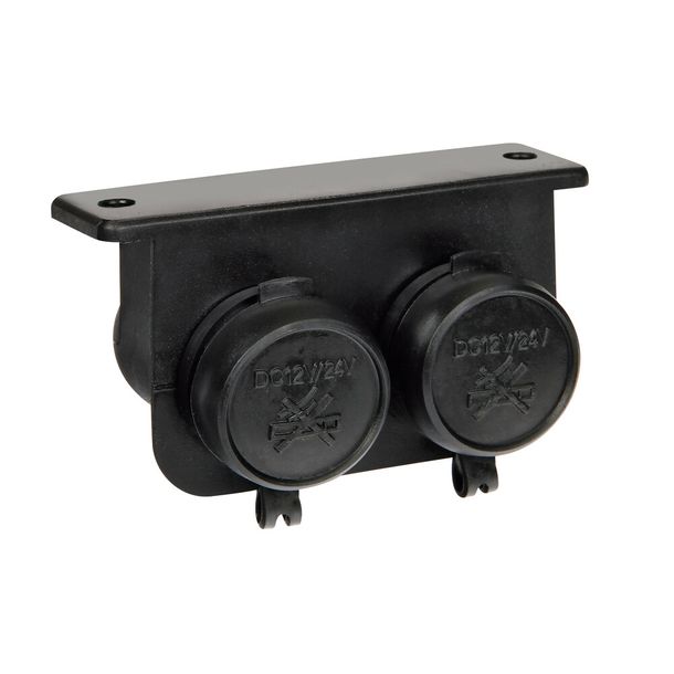 Sealed double power connector, surface mount, 12/24V