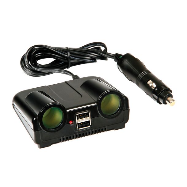 Power Center, conexión doble de corriente con USB, 12/24V