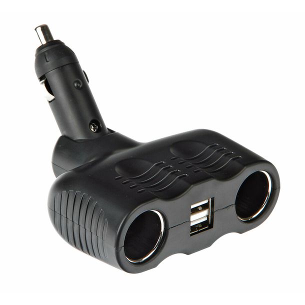 Duo-4, conexión doble de corriente con USB - 12/24V