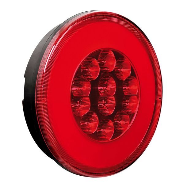 Rear fog O-LED, round tail light and position light, 12 / 24V