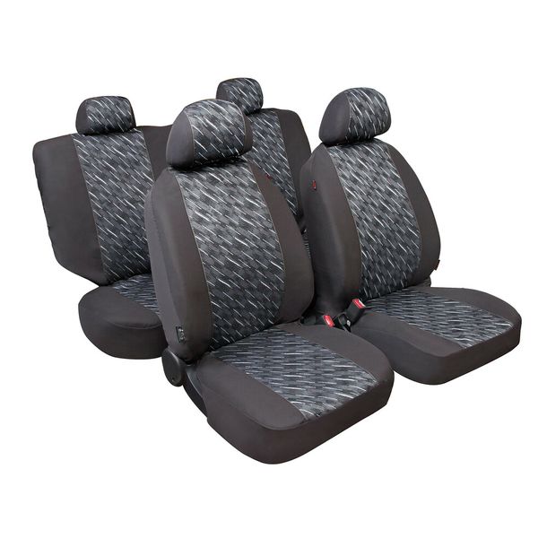 Graffio Basic-Fit, Set of coordinated Jacquard covers, universal - Anthracite
