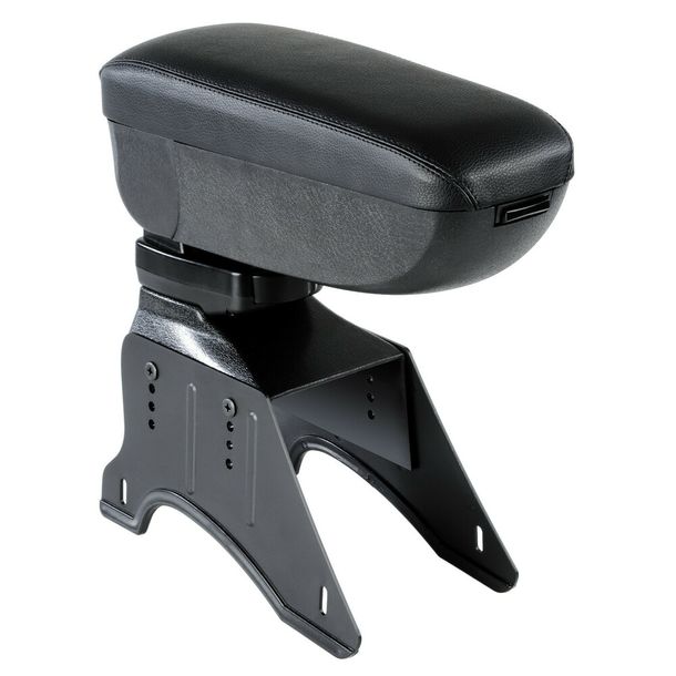 Compact Armrest, 3 Functions with Double Fastening System - Black