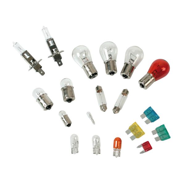 Lamp Kit Replacement Bulbs 19 pcs, Halogen 2x H1 - 12V