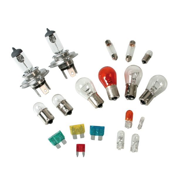 Lamp Kit Replacement Lamps 19 pcs, Halogen 2x H4 - 12V