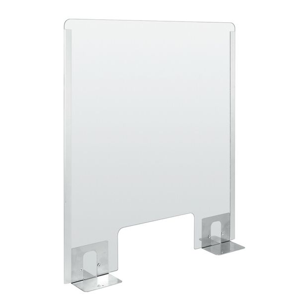 Sneeze Guard with Opening for Shop Counters and Desks - 660x760 mm