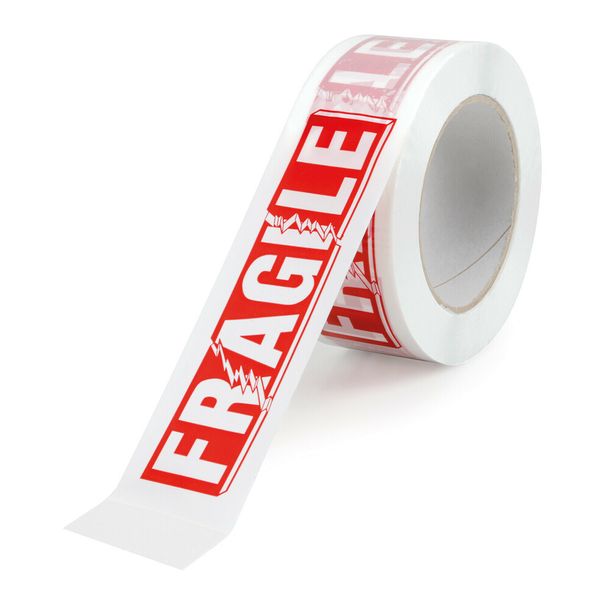 White Security Seal Tape with Print, Set, 6 pcs.