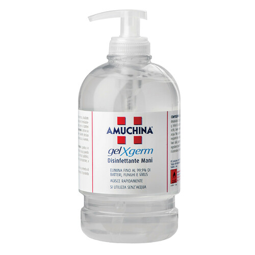 Amuchina Gel X-Germ, Handdesinfectie, Ampul met doseerpompen, 500 ml