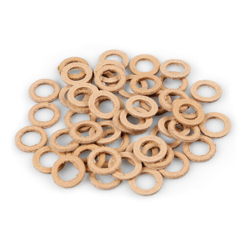 Jeu de 50 joints en fibre de cuir, Ø 10.5x17x2 mm