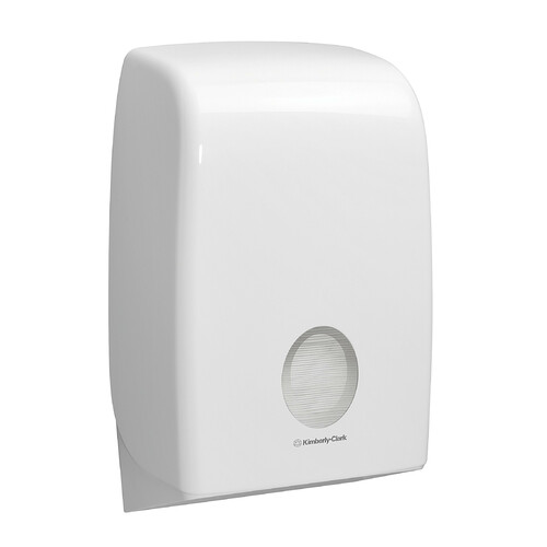 Plastic dispenser for paper towels