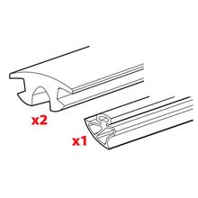 Set van 3 rubbers voor een Kargo-Plus rail - L = 180 cm