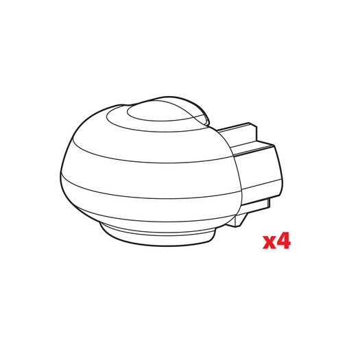 Set de 4 Tapones para Rieles Alumia, Riel Alumia, Riel Interior Alumia