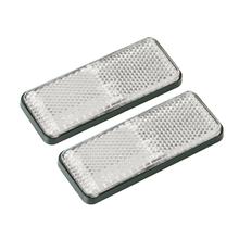 Euro-Norm, rechteckige Rückstrahler - 90x35 mm - Weiß