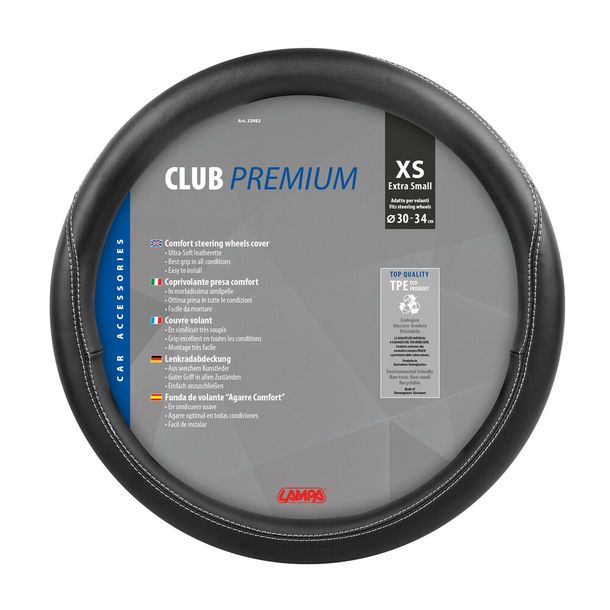 Lenkradbezug Lampa Club, aus Skeentex - XS - Ø 30/34 cm - Schwarz – Bild 1