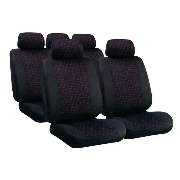 Glamur, Set di rivestimenti coordinati in jacquard - Nero