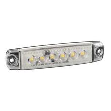 Omtreklicht met 6 LEDs, opbouwmontage, 12/4 V - Wit