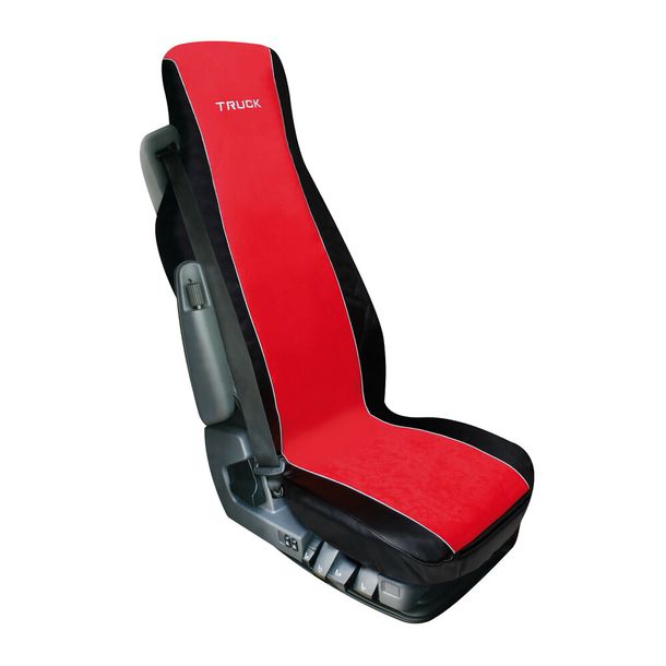 Housse de siège Lampa Housse de siège en polyester et Skeentex pour camions - Rouge/Noir