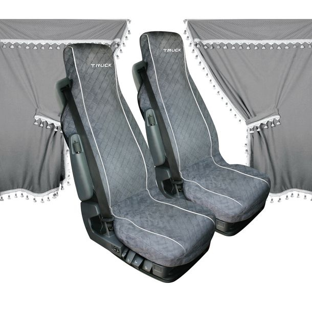 Tende Lampa Set in Microfibra per Camion - Grigio