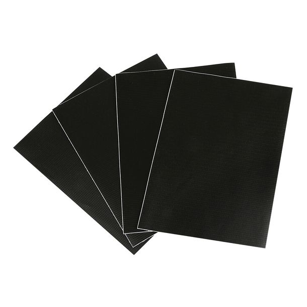 Ensemble de 4 patchs adhésifs pour bâche de camion - Noir