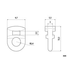 Gleithaken Lampa für Schienen G-8 - 25 pz