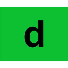 Étiquette en PVC vert avec support adhésif - D