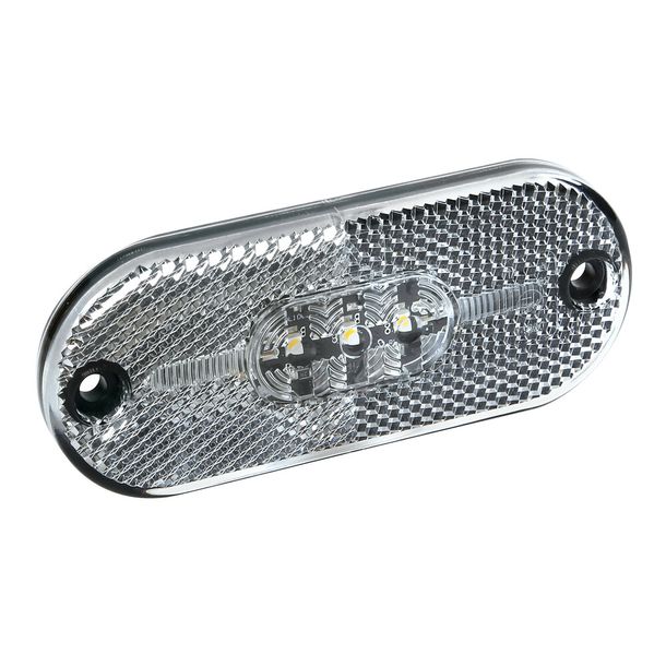 Umrissleuchte mit 5 LEDs und Rückstrahler, 24 V - Weiß