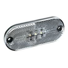Feu clignotant avec 5 LEDs et réflecteur, 24 V - Blanc