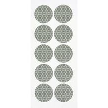 Set de 10 autocollants rétro-réfléchissants Ø 27 mm - Blanc