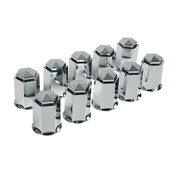 Set di 10 copriviti in ABS - Ø 33 mm - Cromo