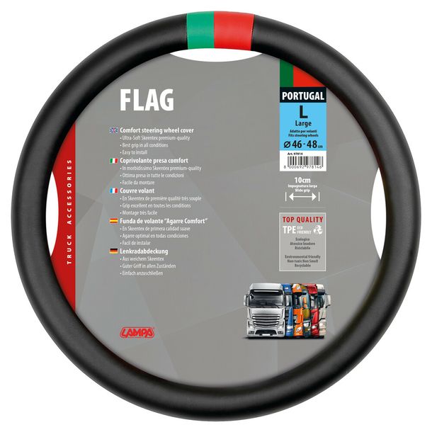 Coprivolante Lampa Flag Portugal, in Skeentex - L - Ø 46/48 cm