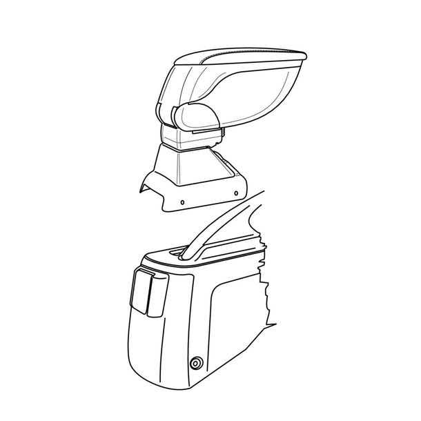 Armrest Bracket Lampa compatible with Honda Civic 4-door (01/01>04/06)